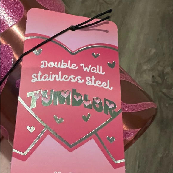 Super Cute Shimmering Hearts Tumbler with Heart Topper- 30 oz- NWT - Picture 5 of 5